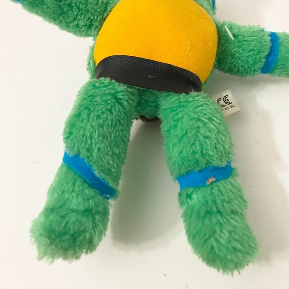 Vintage 1989 Leonardo  TMNT Leo Plush Doll ACE Novelty 9 Inch Mirage Flaws - Picture 7 of 16